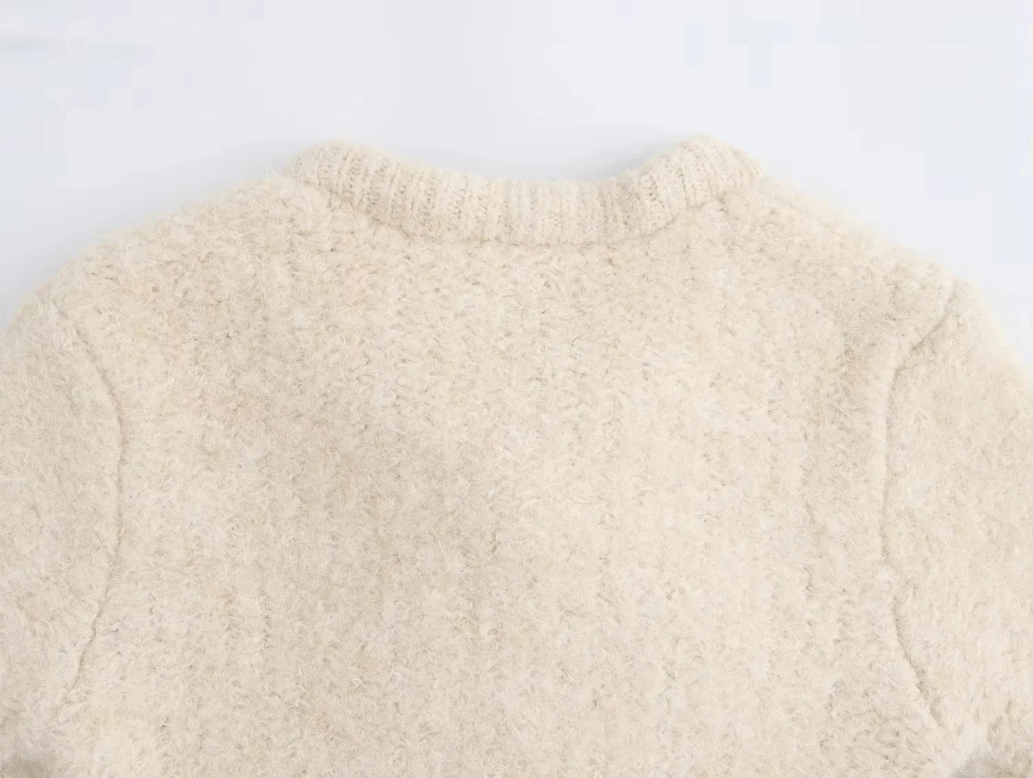 Mohair Knitted Short Sleeve Cardigan Women Lace Bow Single Breasted O-neck Slim Sweater Autumn Winter Fashion Lady Knitwear