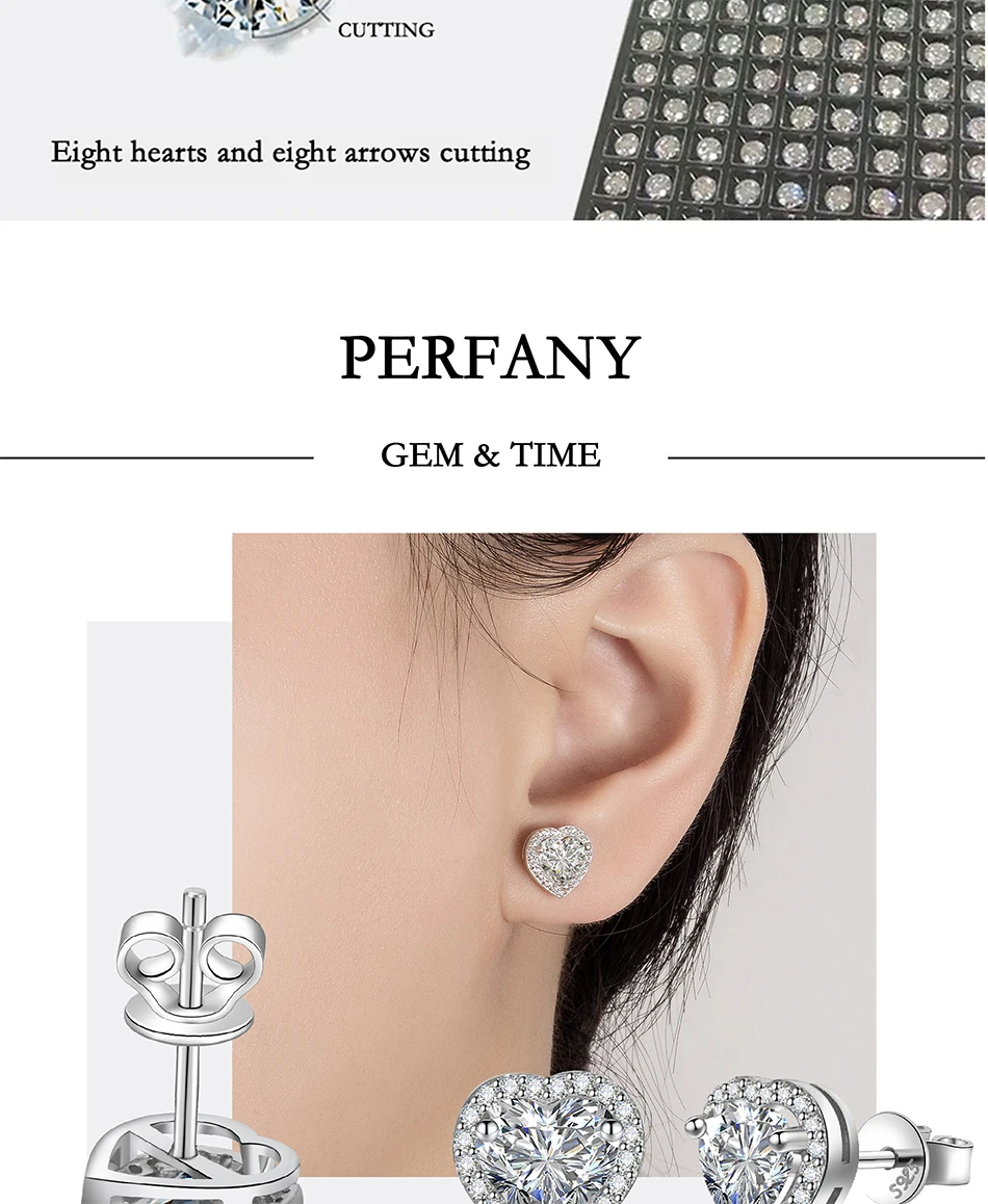 Earrings on display