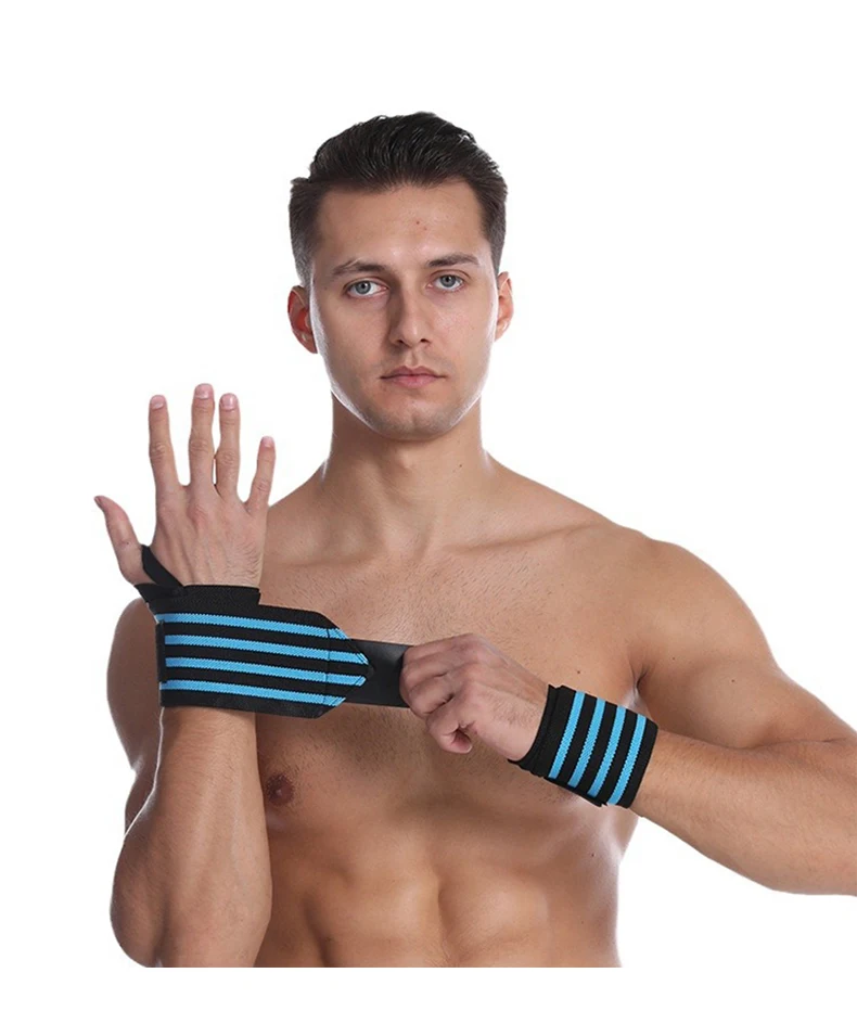 Description Picture 6 of itemFitness Sport Wrist Strap Weight Lifting Push Up Power Winding Wrist Strap Wicking Sweat Power Strap Hard Stretching Wrist Brace