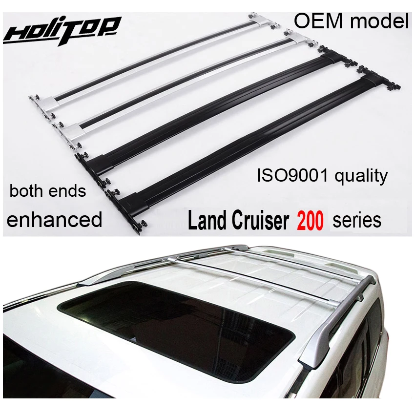 ITrims Silver Roof Rack Rails Bars Luggage Rails Cargo for Toyota Land Cruiser LC200 J200 2008-2016 