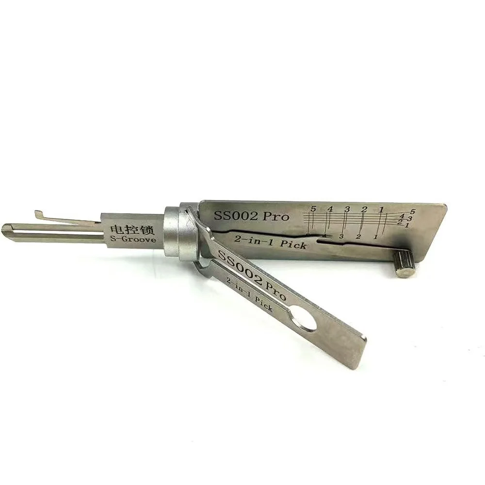 Original Lishi SS002 Pro 2 in 1 Locksmith Tools for Home Door Civil Locks