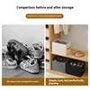 Storage Shoebox Fabric Foldable Shoe Compartment Arrangement Storage Box Dustproof Moisture-proof Washable Organizer 4