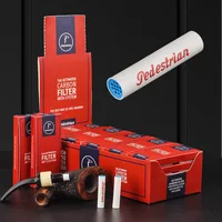 250 Pcs/Box 9mm Tobacco Pipe Filter Active Charcoal Smoking Pipe Filters Mouthpiece Filter Activated Carbon Pipe 1