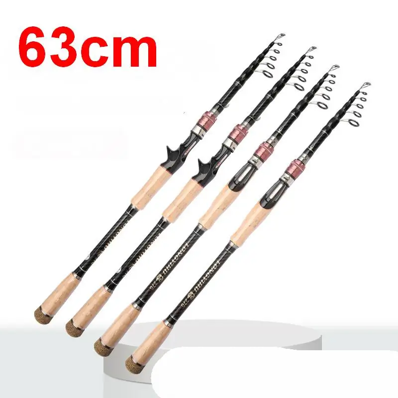 ZZ355 ML Tip Dia. 1.7mm 63cm Portable 1.8m 2.1m 2.4m 2.7m 3m 3.3m 3.6m Spinning or Casting Telescopic Fishing Rod No Reel