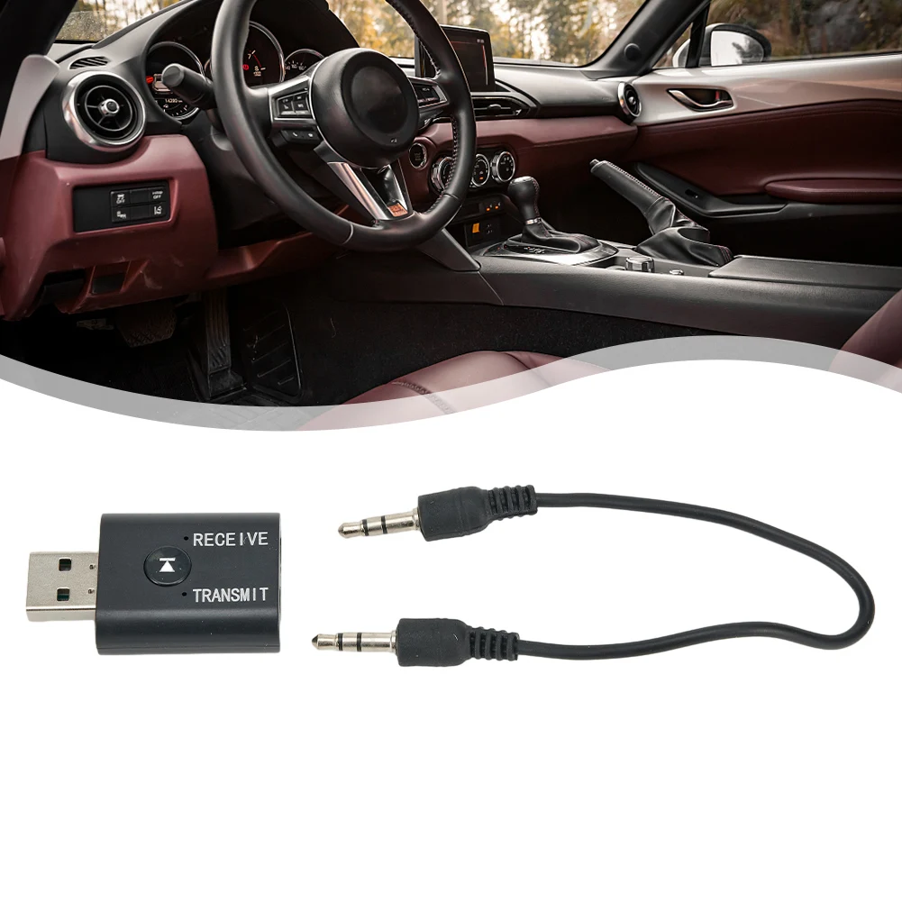 

USB 5.0Bluetooth Audio Receiver Transmitter Adapter AUX 3.5mm Audio 2-IN-1 Wireless Transmitter TR6 For Home Car Music System