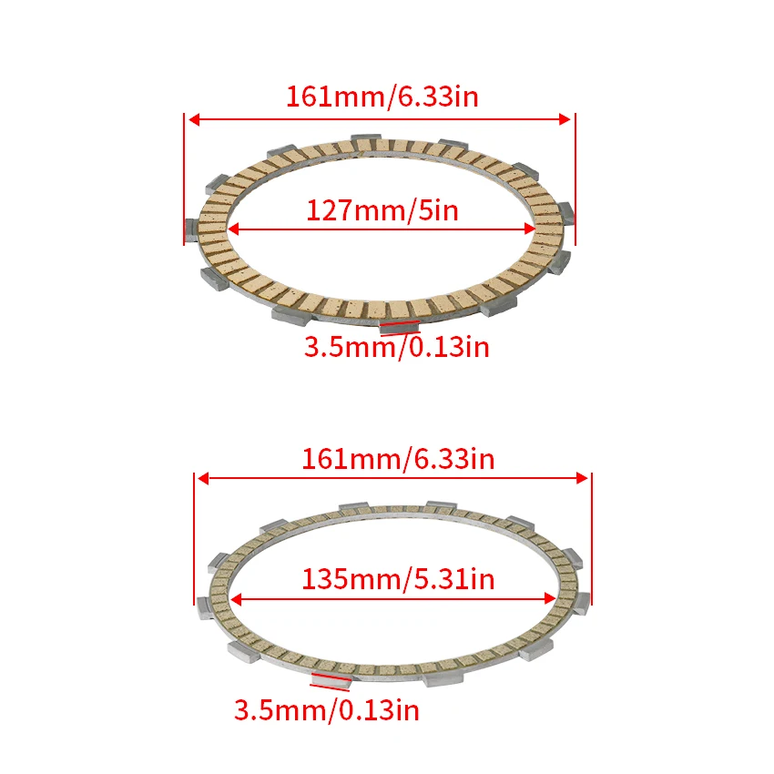 1Set Motorrad Kupplung Reibung Platten Disc Set Für Honda GL1800 Gold Wing F6B Bagger ST1300 Pan-Europäischen OEM: 22201-MCA-000 – Detail 10
