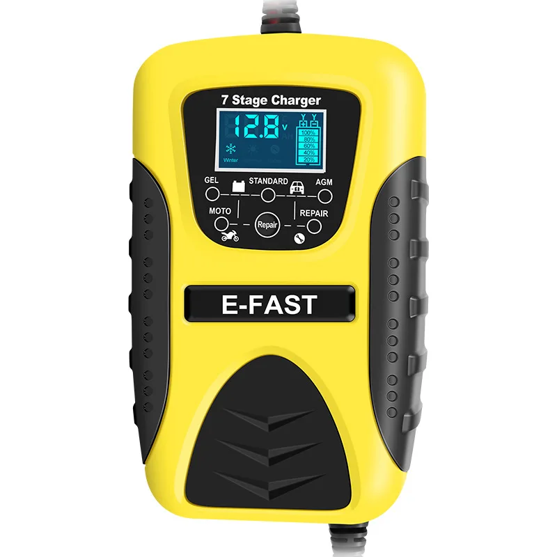 

E-FAST 12V 7-stage multi-battery mode lead-acid battery charger car and motorcycle repair charger