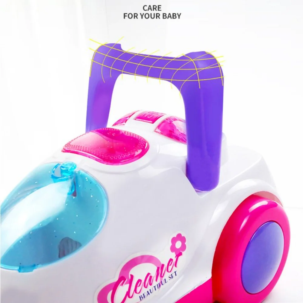 Mini Vacuum Cleaner Pretend Play Children's Electric Housekeeping Toy Home Appliances Kids Educational Toys for Girls Gift