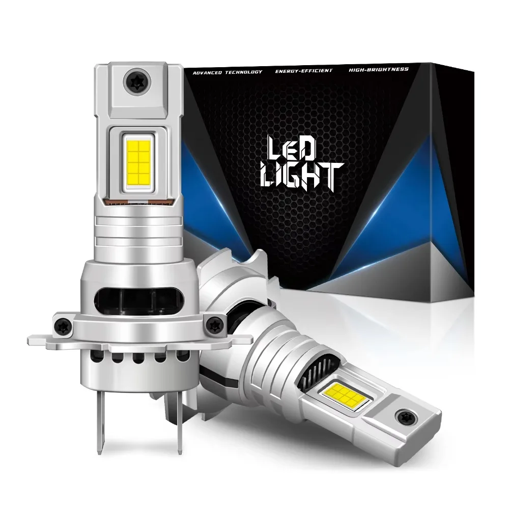 2Pcs CANBUS 헤드라이트 H7 LED 오토바이 전구 6500K 30000LM 110W CSP LED H7 빔 램프 무선 팬리스 미니 사이즈