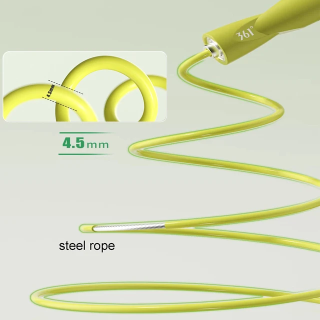 361° 2.8m Skipping Rope with Ball Bearings Speed Jump Rope Steel Adjustable Adult Children Excerise Home Gym Crossfit Equipment 4