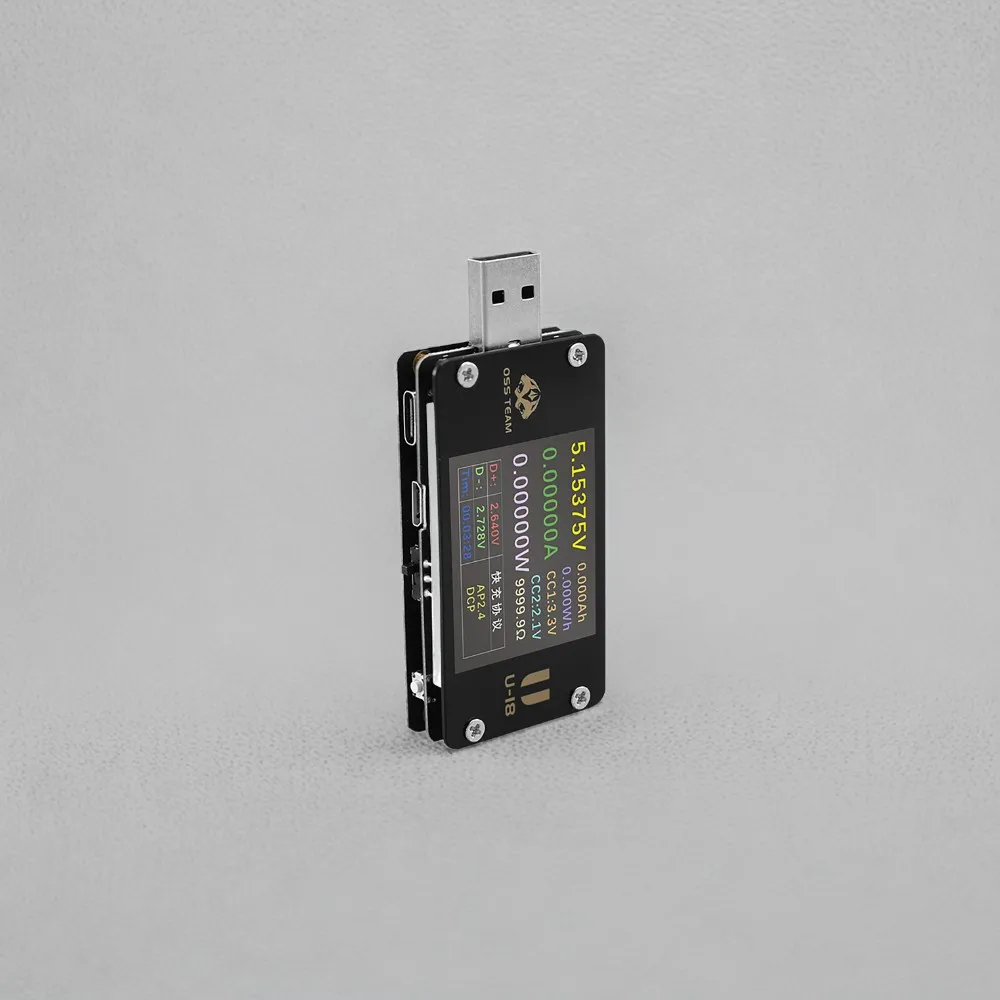 OSS U18 Fast Charging Tester Type-C/USB-A PD2.0/QC3.0 1.77" LCD High Accuracy Vo