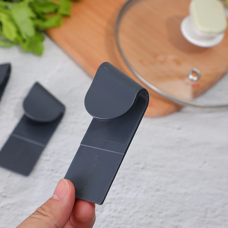 6pcs/Set Pot Lid Holder Wall-Mounted Hanging Holder For Pan Pot Cover Rack Plastic Kitchen Storage Rack Kitchen Organizer kitchen storage rack wall mounted organizer kitchen lid rack