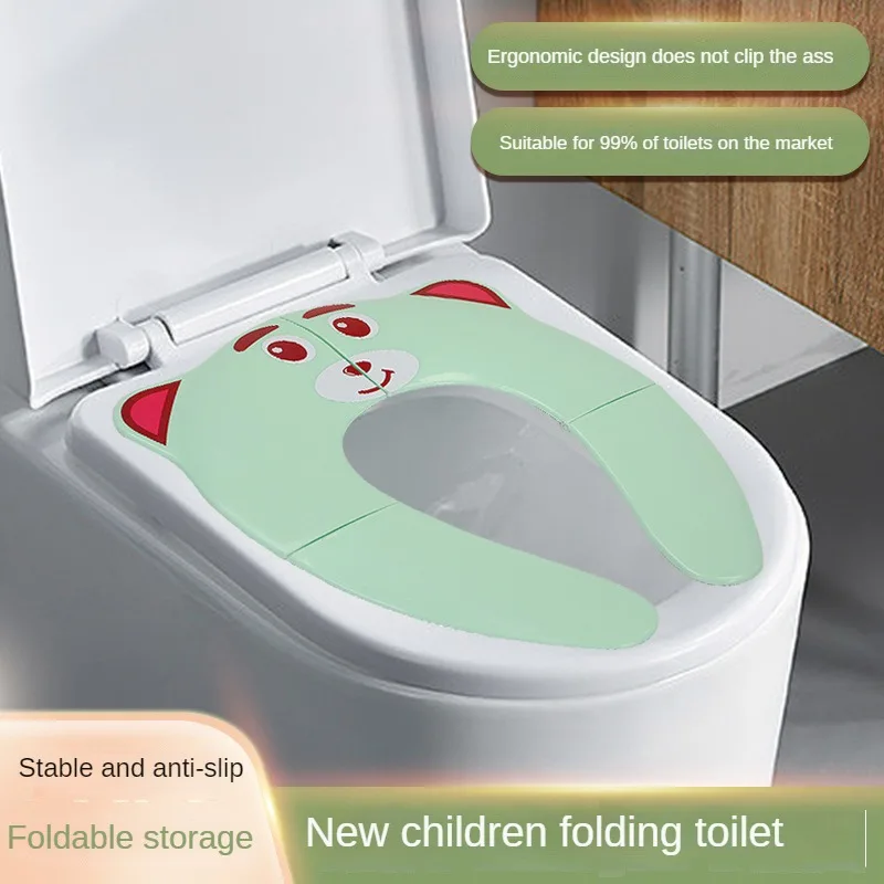 Portable Folding Non Slip Silionce Pads Potty Training Seat for Kids Foldable Toddlers Toilet Seat Potty Cover for Travel