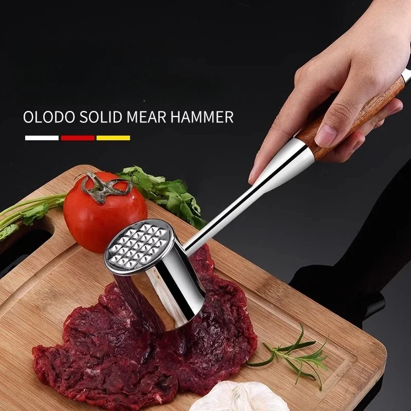 304 Stainless Steel Meat Hammer Loose Meat Tenderizer Household Steak Pork Chicken Breast Loosening Hammer Kitchen Tools