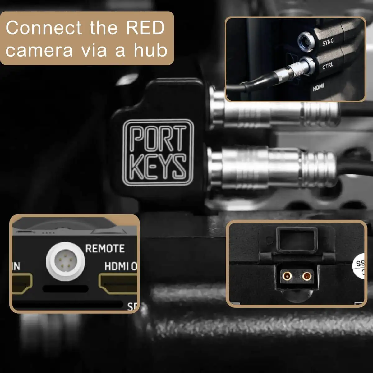 OEYE-RED EVF LEYE SDI 4K Electronic Portable Viewfinder 1440 x 900 Luma Waveform