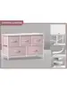 Sorbus Dresser with 5 Drawers - Storage Chest Organizer Unit with Steel Frame Wood Top Easy Pull Fabric Bins - Long Wide 4