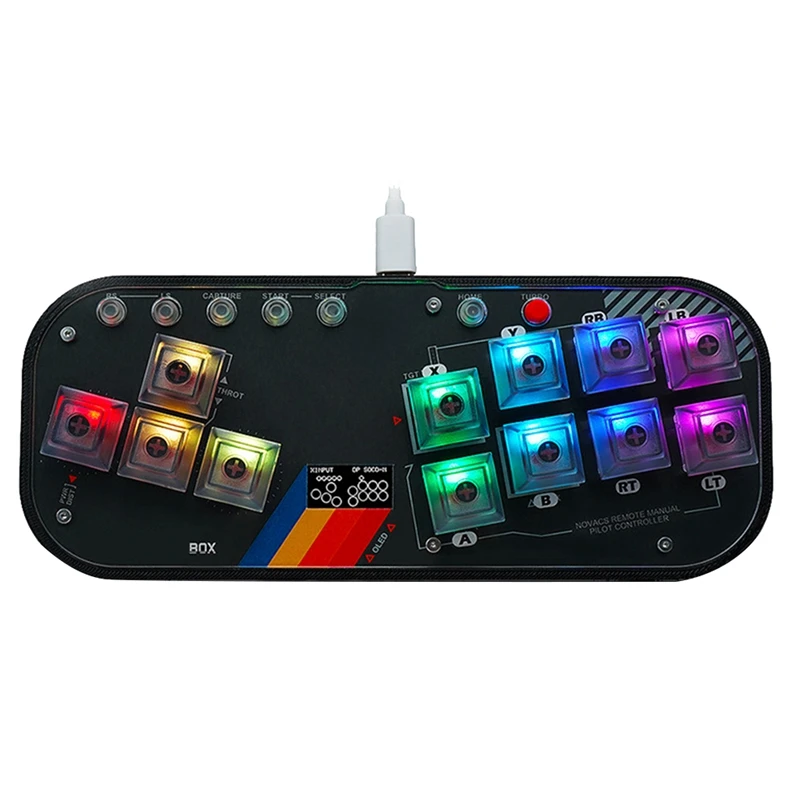 

For Fightingbox Hitbox Gaming Keyboard Fighting Gamepad Arcade Joystick For PC/Android/PS3/PS4/Switch With TURBO Accessories