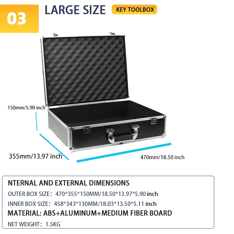 1pc Tool Storage Box, Metal Toolbox, Makeup Storage Organizer Box, Aluminium Tool Box For Tool Instrument Equipment Fishing 4