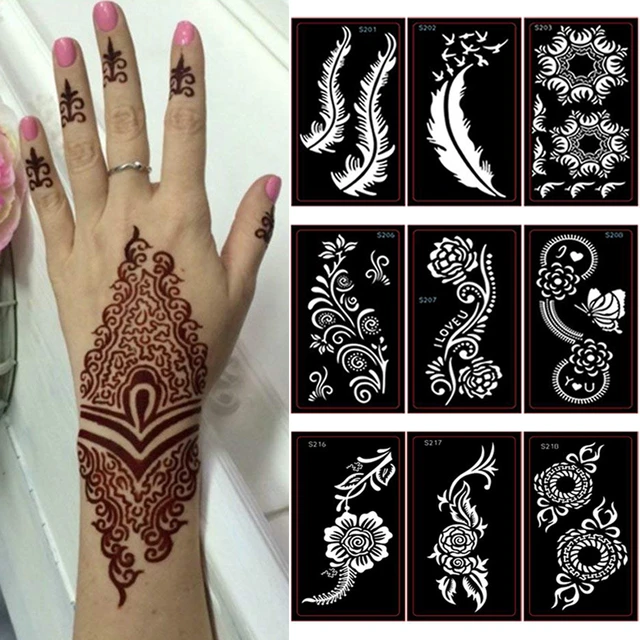 Discover 155+ mehndi stencils india best POPPY
