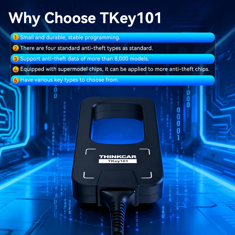 Programmatore di chiavi THINKCAR TKey 101 per generazione/abbinamento chiavi auto, lettura e scrittura chip antifurto. - Image 2