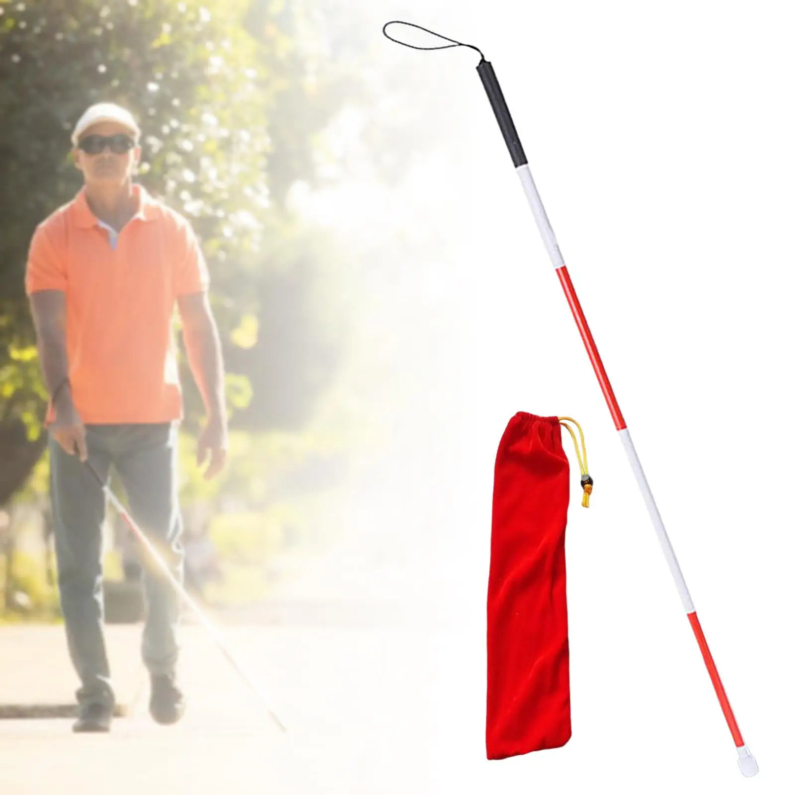 Foldable Cane Hand   Comfortable Walking Cane Blind People Blind 3