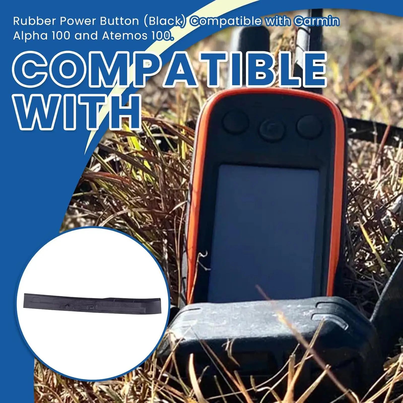 Garmin Alpha 100 Utility용 고성능 고무 전원 버튼 직접 교체 예비 부품 수리 커버