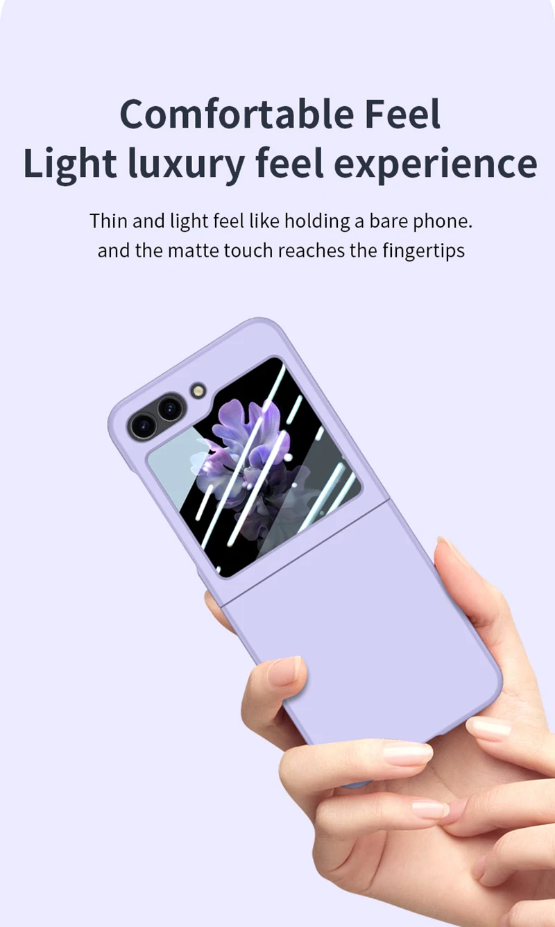 Handyhülle für Samsung Galaxy Z Flip 5 5G mit rückseitigem Glasschutz aus Kunststoff_voghion.com