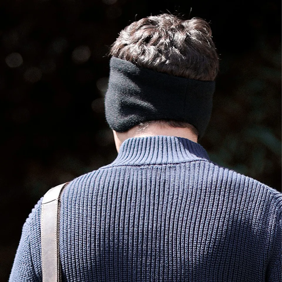 Warmer Winter Hoofdband Unisex Polar Fleece Koud Weer Hoofdwrap Hoofdband Oorwarmer Ski Oorbeschermer Hoofdband Haarband voor Vrouwen Mannen Sport Running Yoga Skiën & Dagelijks dragen (Kleur: Zwart