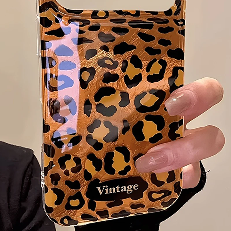 Luxury Orange Black Leopard Print Pattern Silicone Soft Phone Case