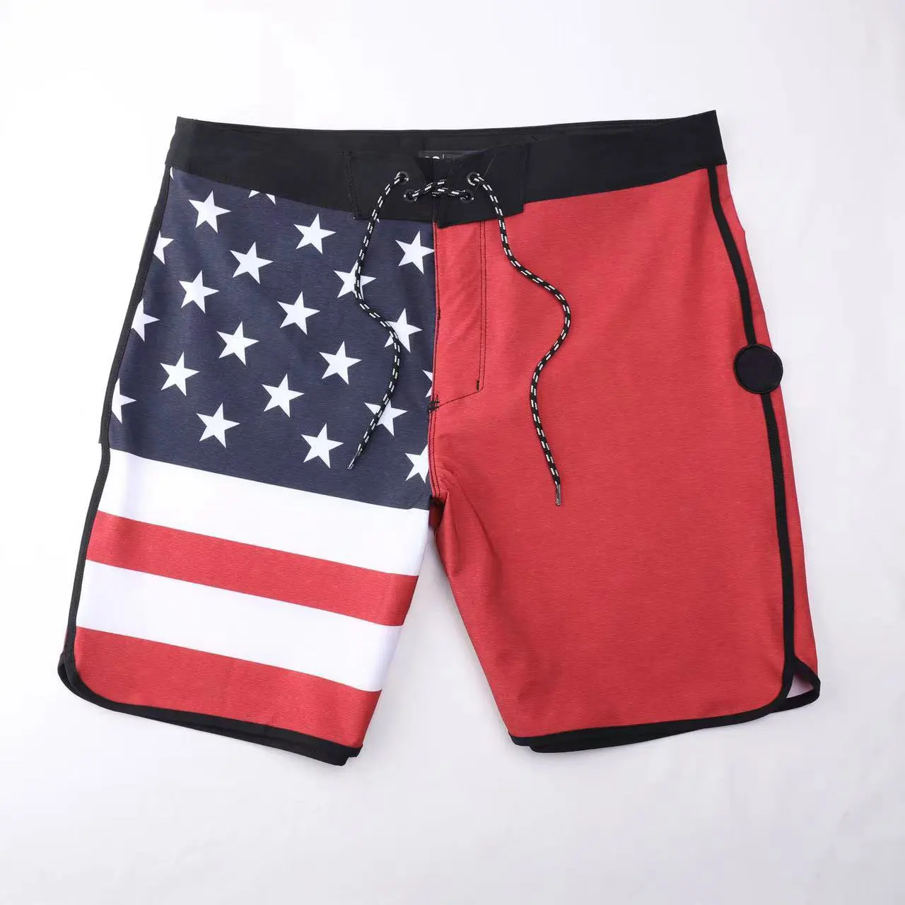 

Men's Bermuda Phantom Beach Shorts Stars and Stripes Print Mens Board Shorts Swim Surf Boardshorts Elastic Spandex Fitness H5