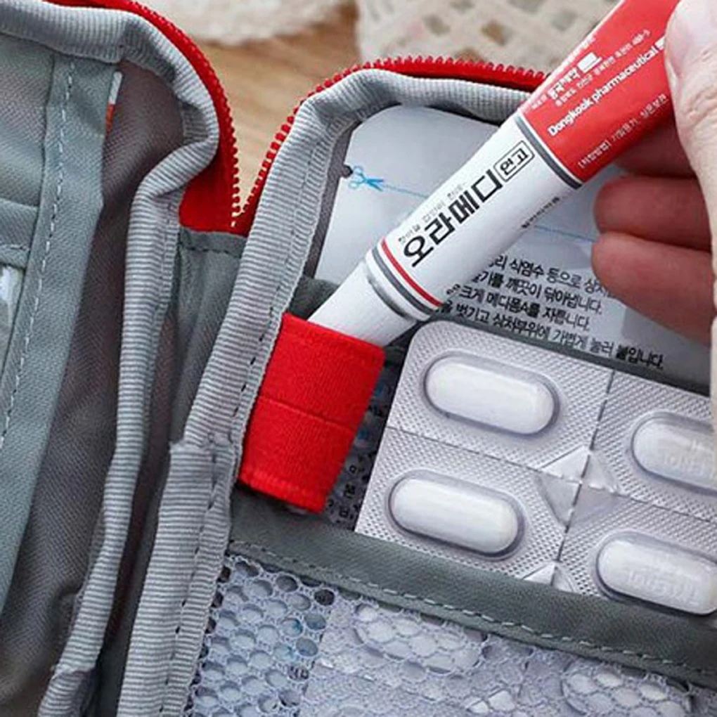 Nette Mini Tragbare Medizin Tasche Erste Hilfe Kit Medizinische Notfall Kits Organizer Outdoor Haushalt Medizin Pille Lagerung Tasche – Detail 2