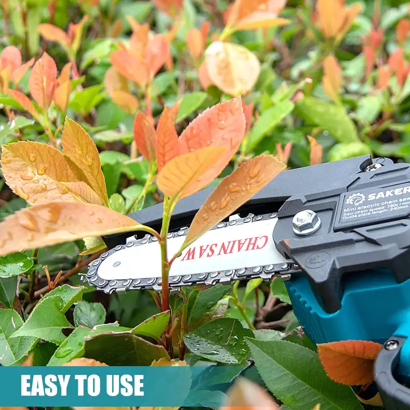 6-Inch Cordless Battery Chainsaw With 2 Batteries - Handheld Mini Chainsaw For Pruning & Yard Work