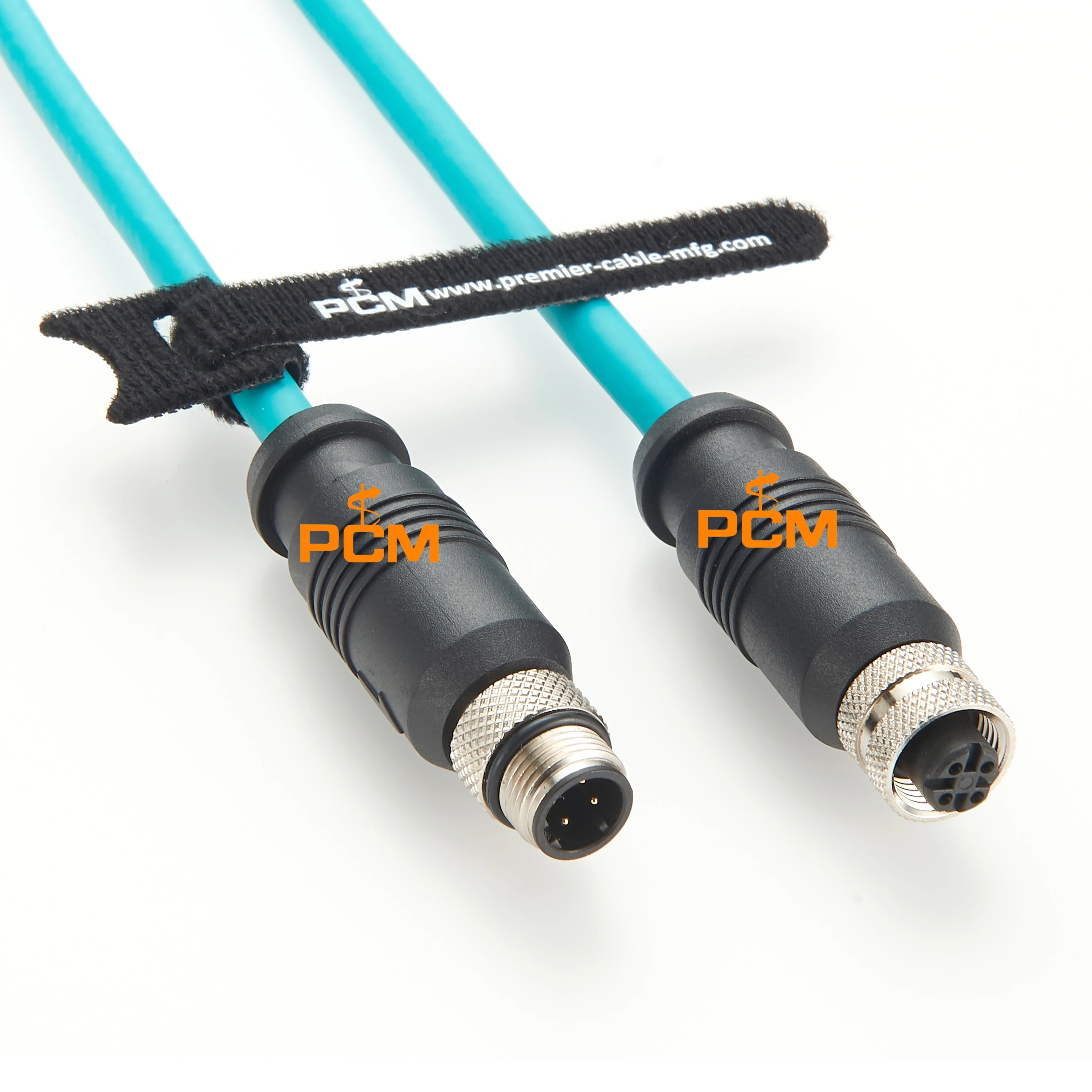 IP67 M12 D-code 4 Poles Male to Female High Flex PROFINET Ethernet EtherCAT Cable for Smart Camera Vision Sensor Omron Keyence