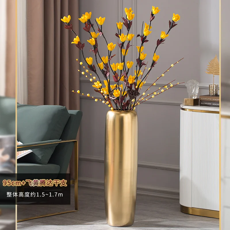 Living Room Luxury Vases Flowers Golden Design High Floor Large Vase  Wedding Decorative Modern Floreros Ornament Decor OA50HP - AliExpress