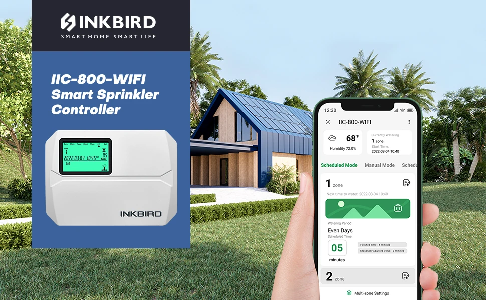 Inkbird wi-fi inteligente sprinkler controlador 8-zone rega