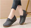 2024 Women Mother Female Genuine Leather Shoes Platform Flats Loafers Slip On Korean Plus Size 40 Vulcanized Shoes 6