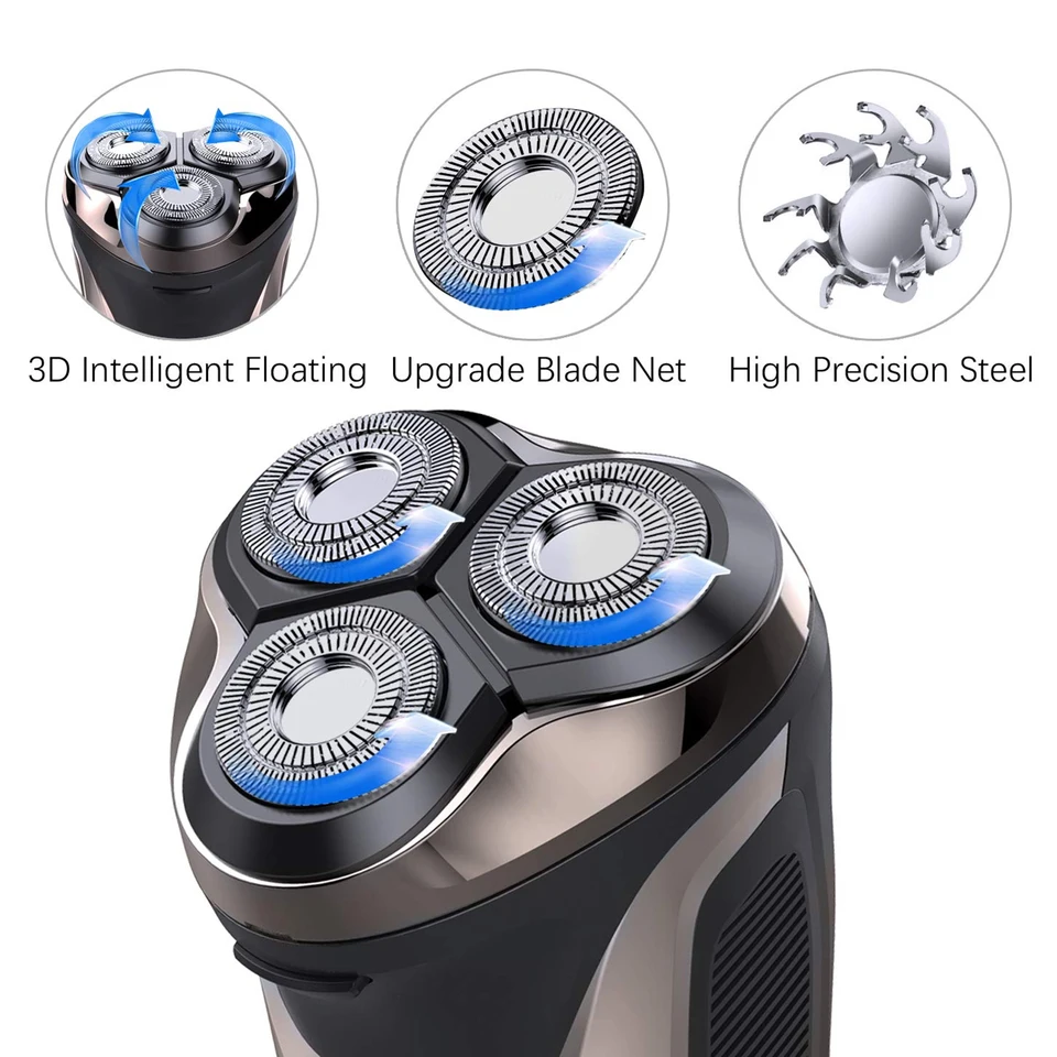 2025 New Beard Shavers For Men Razor Cordless USB Rechargeable Triple Blades Electric Shaver Waterproof FK-373_voghion.com