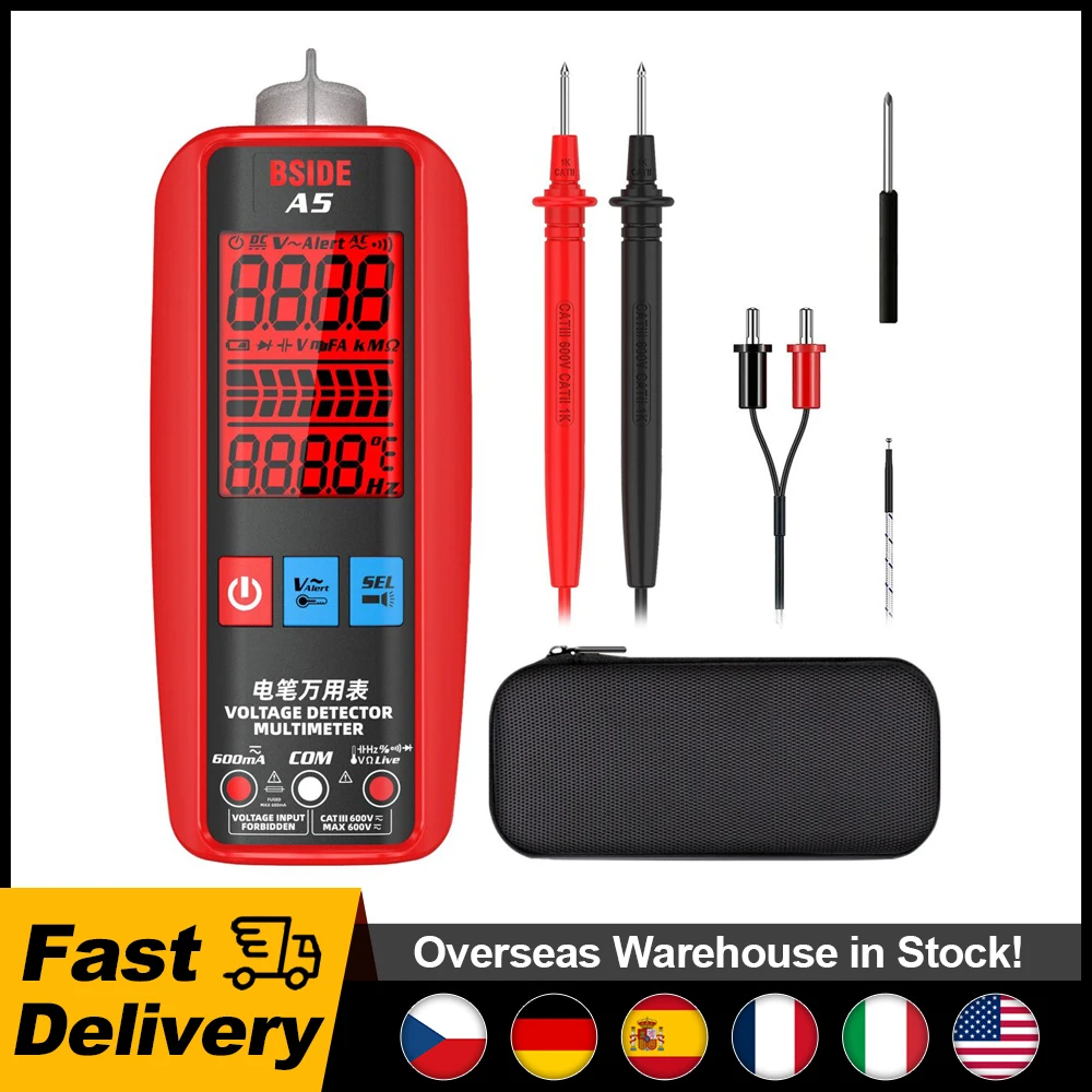 Digital Multimeter Professional Voltage Current Resistance Frequency Capacitance Temperature Capacitance Measurement Test Meter