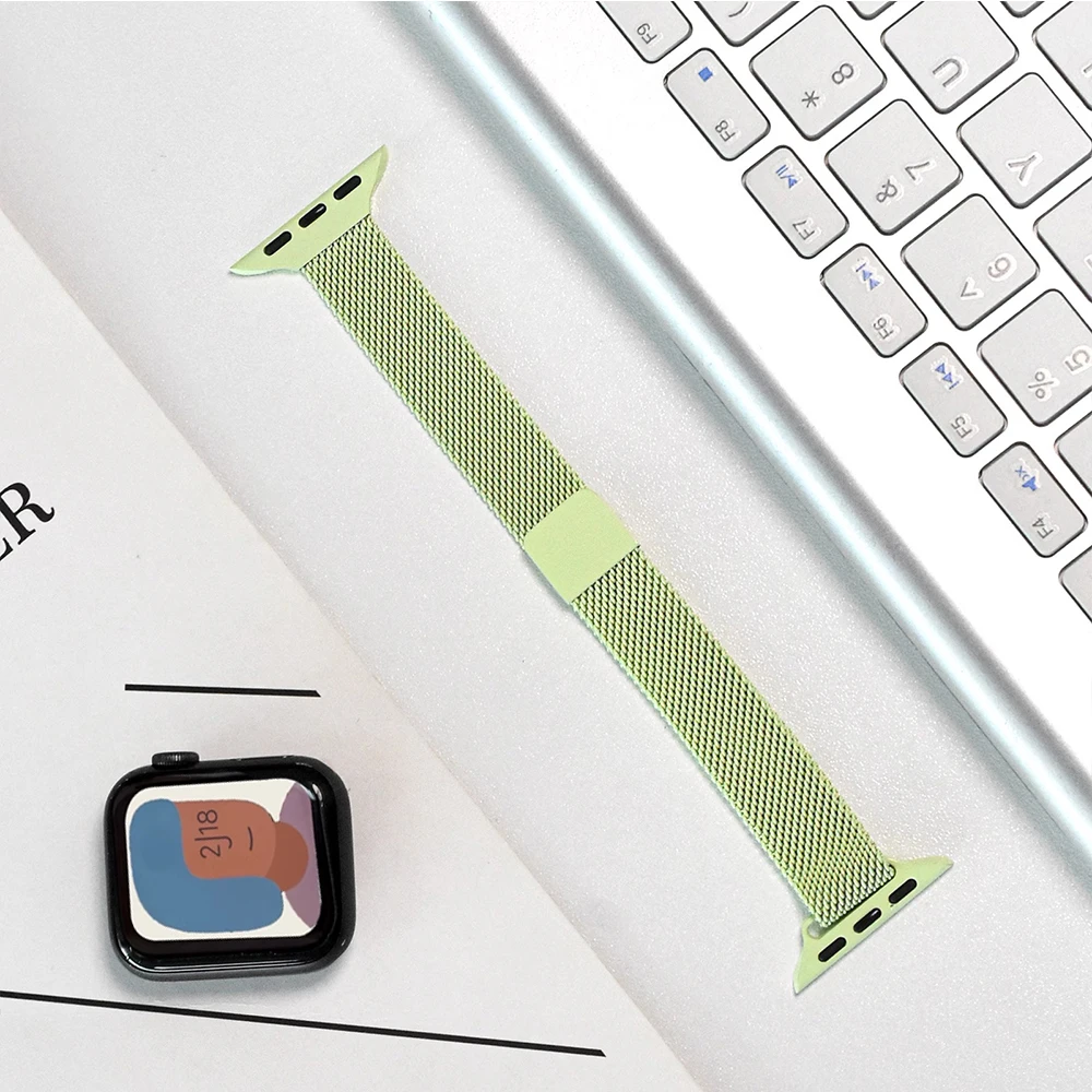 Sleek Stainless Steel Magnetic Milanese Watch Band