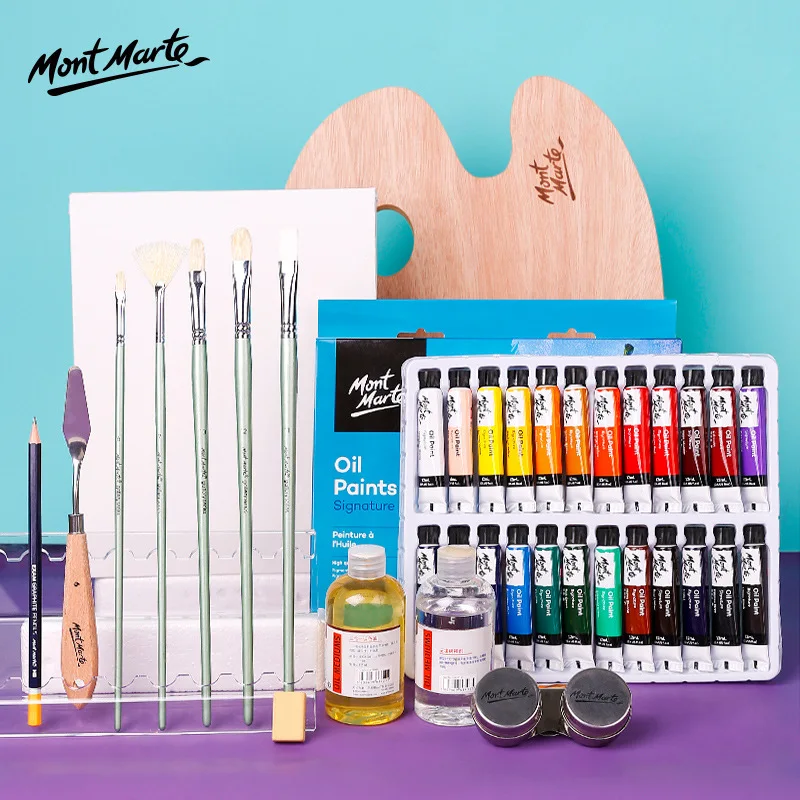 Professional 12/24 Colors 12 ML Tube Oil Paints Art For Artists Canvas Pigment Art Supplies Drawing Set Good Coverage