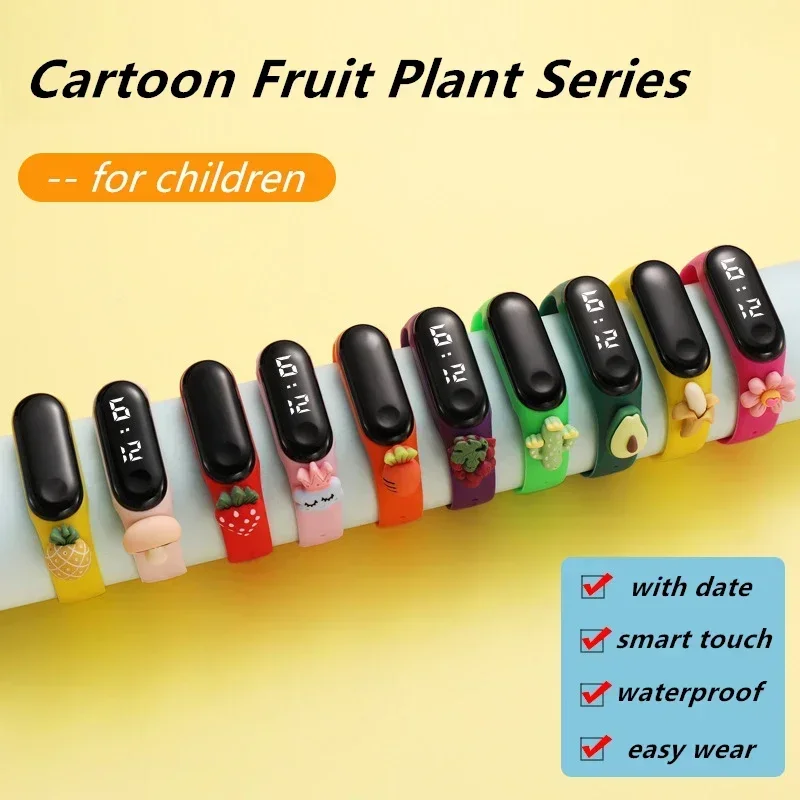 Waterproof Children Smart Watch Boy Girl Cartoon LED Digital Wristwatches Silicone Sport M3-M7 Kids Watch Birthday Gift Bracelet 6