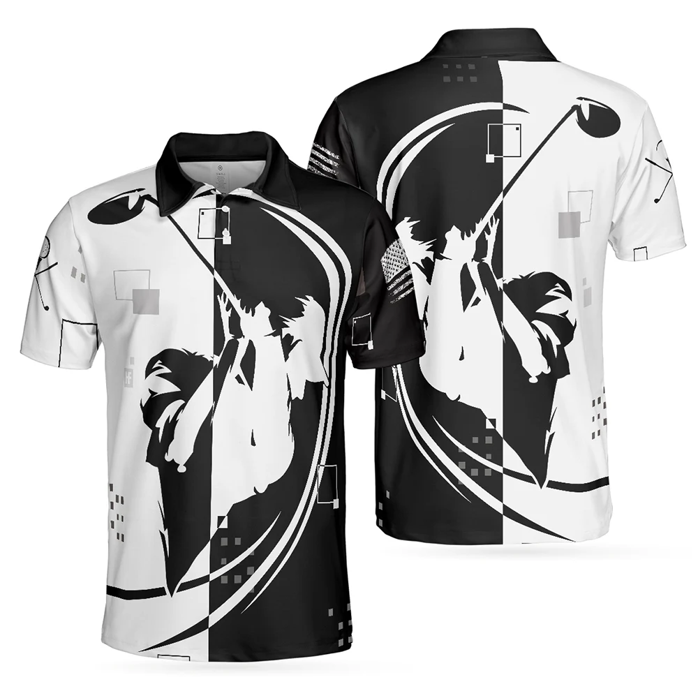 Summer Men's Golf Shirt Fashion Polo Shirts Lapel High-end Short Sleeve Sports Quick Dry Casual T-Shirts Breathable Clothes