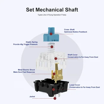 AJAZZ AK680 Mechanical Keyboard ABS Keycap 68 Keys Wired Wireless Bluetooth Gamer Keyboard Hot Swap Custom Gasket for Pc Laptop 3