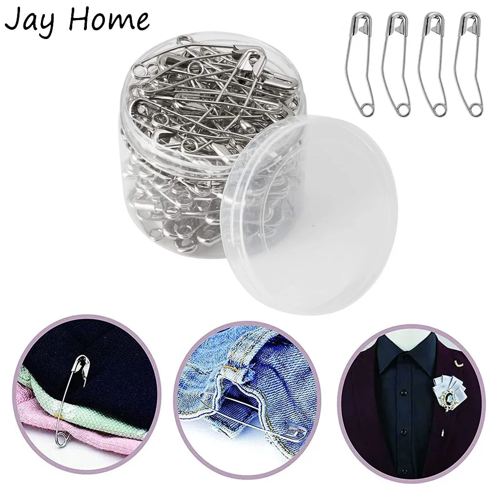 50PCS50MMCurvedSafetyPinsQuiltingBastingPinsStainlessSteel