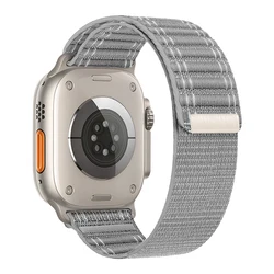Wave Pattern Nylon Strap Bracelet for Ultra 3 49mm (Light Grey)