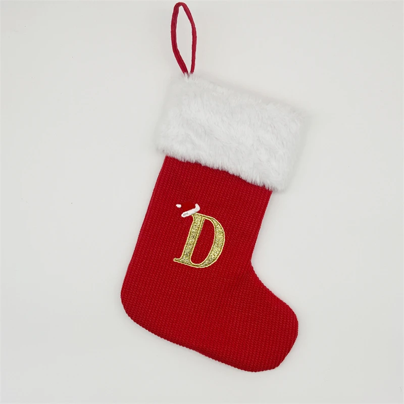1PC Xmas Socks Christmas Stocking Christmas Decorations Durable Candy Bag Decorations Christmas Gift Bag