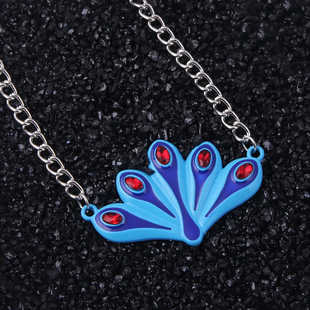 Cartoon Cute Blue Peacock Orange Shrimp Tail Oil Dropping Enamel Pendant Keychain Girl Necklace Musical Snake Bracelet Jewelry