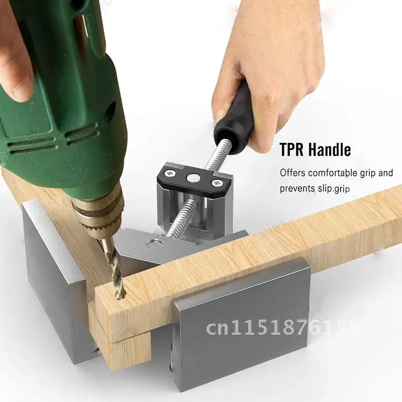 

Угловой зажим 90 градусов, инструмент с одной ручкой из алюминиевого сплава, угловой зажим для деревообрабатывающей рамы, 1 шт.