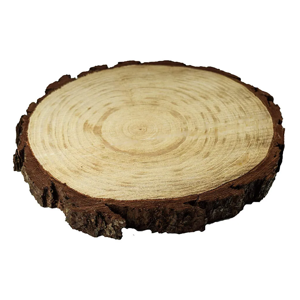 20CM Thick Natural Pine Round Unfinished Wood Slices Circles With Tree Bark Log Discs DIY Crafts Rustic Wedding Party DIY Crafts