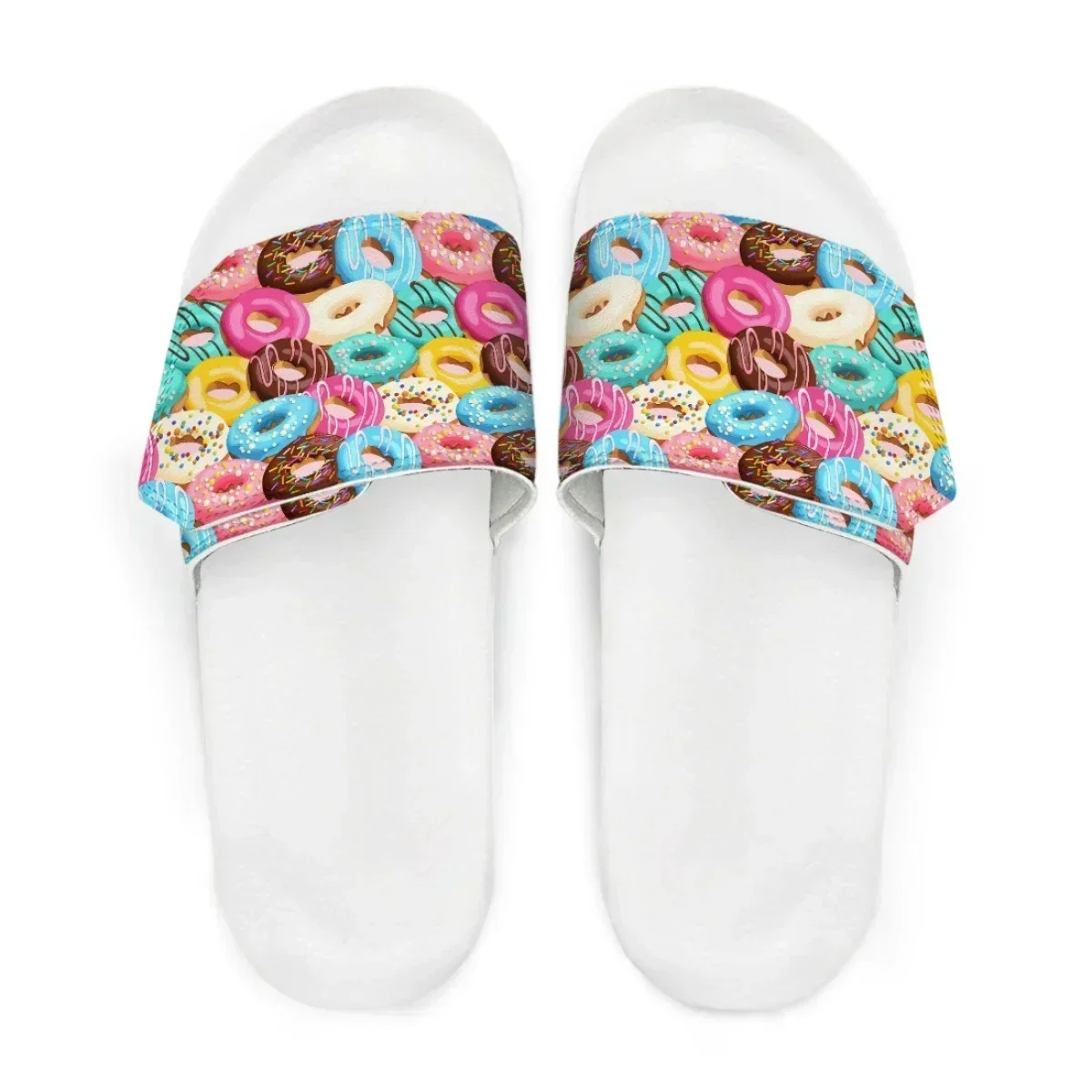 Custom Made Sublimation Print Fashion Magic Sticker Slippers Slides Sandals BZ53